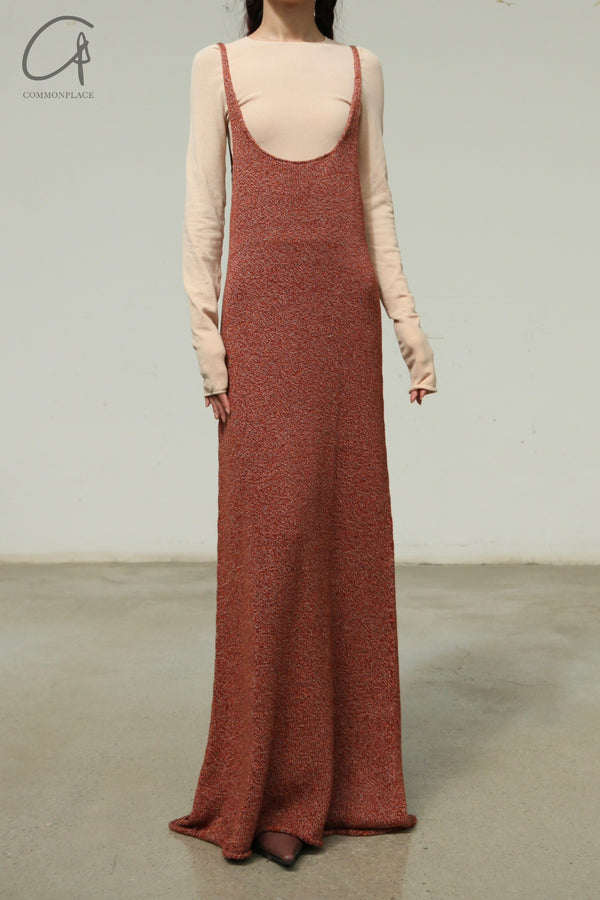 BASERANGE 24 Autumn/Winter Serra Dress Portugal BAS-KNSED-CO-AU24-XIUHUN Rust Mix